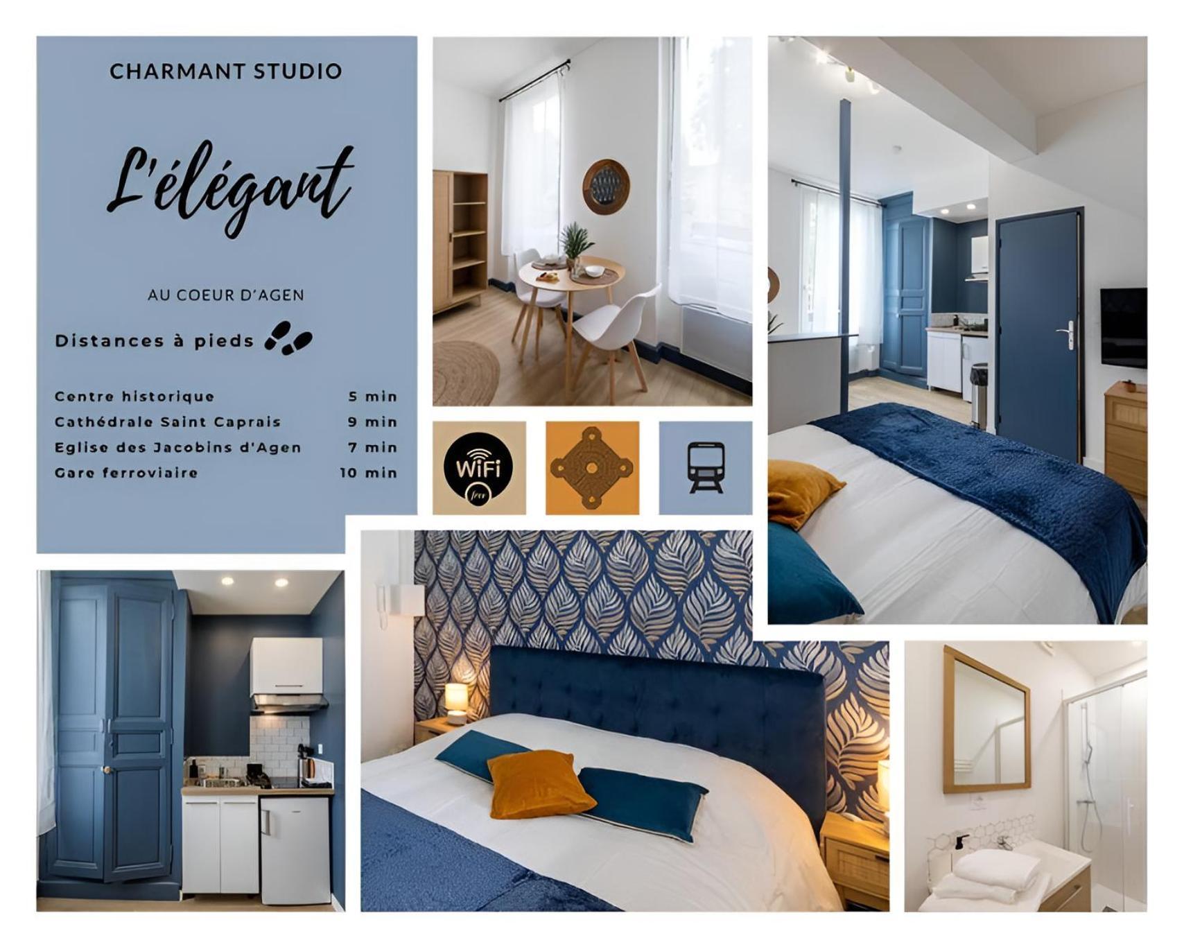 L'Elegant, Charmant Studio Hyper Centre Gare 800M Agen Exteriör bild